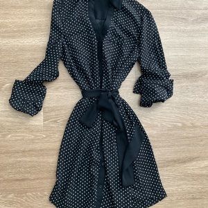Express Portofino Dress XS black Polkadot